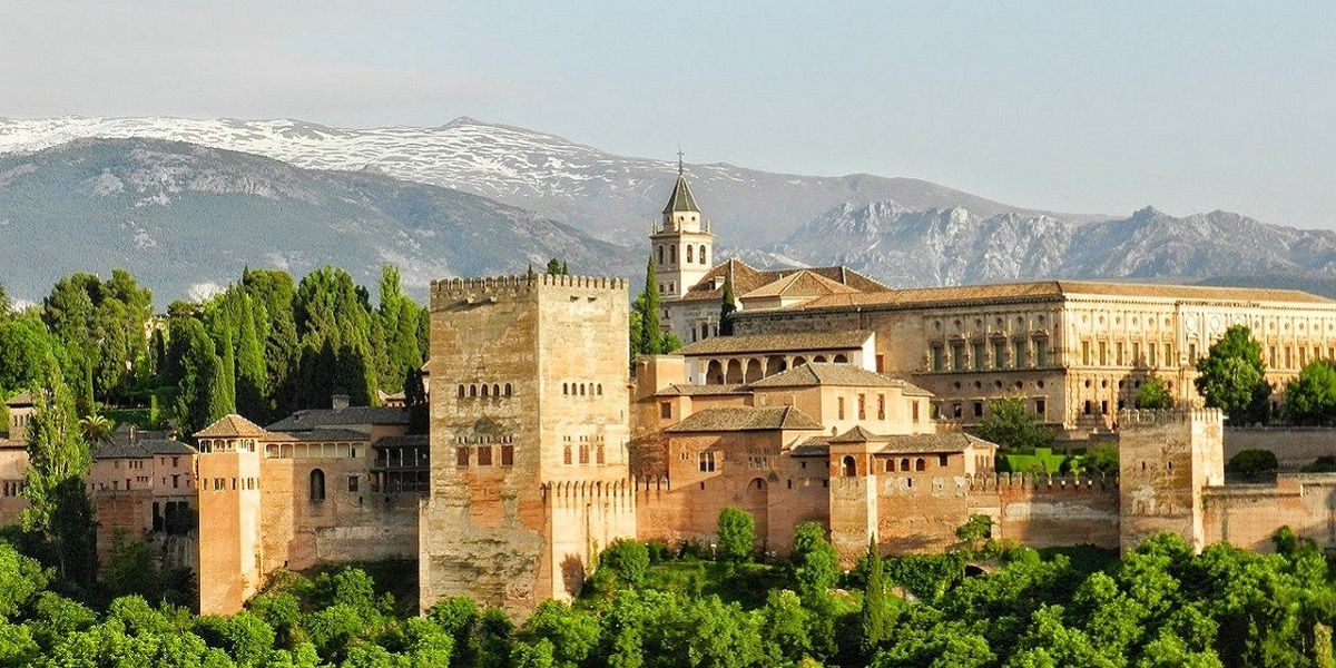 The Alhambra in Granada, overlooking the city