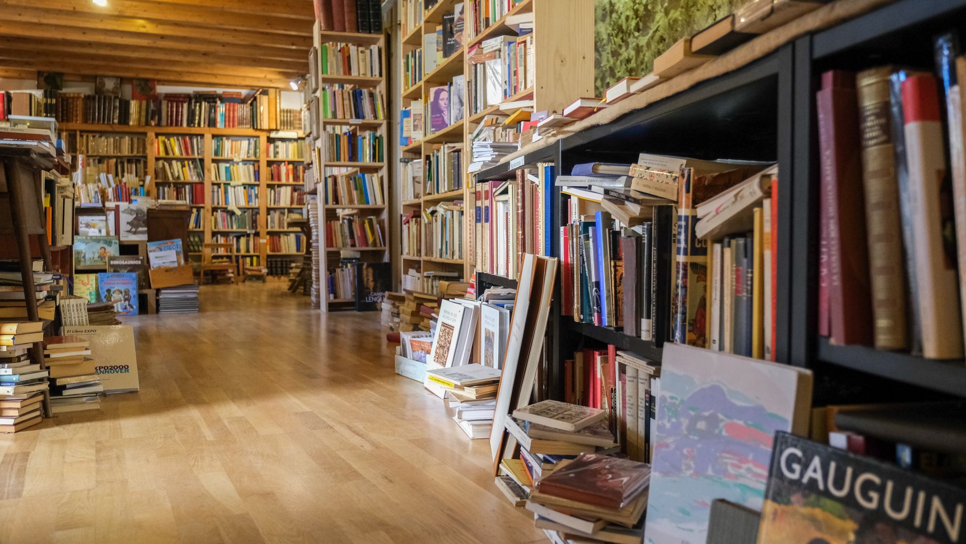 Interior de una librería en Urueña, Valladolid