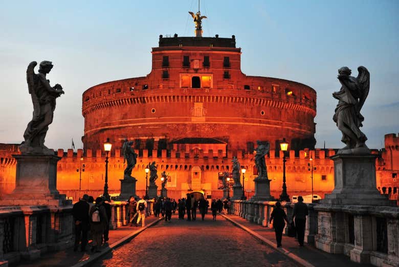Castillo de Sant'Angelo en Roma, escenario de Ángeles y demonios de Dan Brown